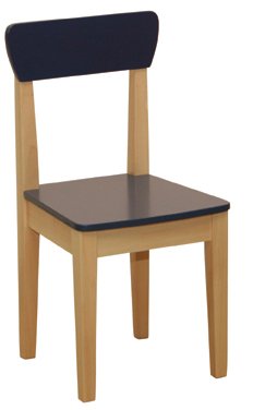 roba 50773 - Kinderstuhl, Massivholz, Medium Density Fibreboard lackiert, Sitzfl&auml;che und R&uuml;cken blau lackiert 59 x 28,5 x 29,5 cm, Sitzh: 31 cm