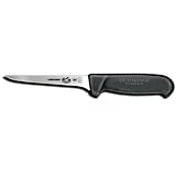 Victorinox Cutlery 5 inch Flexible Straight Boning Knife, Black Fibrox Handle