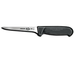 Victorinox Cutlery 5-Inch Flexible Straight Boning Knife, Black Fibrox Handle