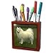 Dogs American Eskimo - American Eskimo - Tile Pen Holders-5 inch tile pen holder