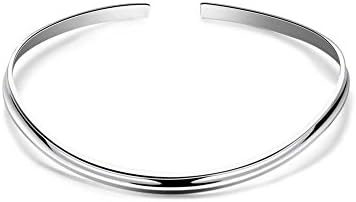 Women's Open Collar Necklace Adjustable Silver Plated Flexible Collars -RebeccaSeller