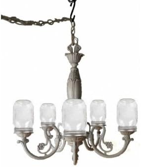 Mason jar chandelier with clear jars