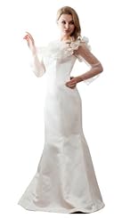 Round Neck Beaded Satin Prom Dress 