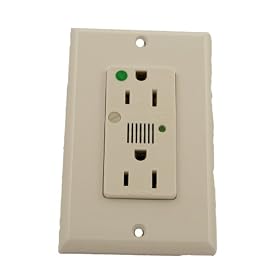 Leviton 8280-W 15 Amp, 125 Volt, NEMA 5-15R, 2P, 3W, Decora Plus Duplex Receptacle, Hospital Grade, Self Grounding, Surge w/ Indicator Light & Audible Alarm, White