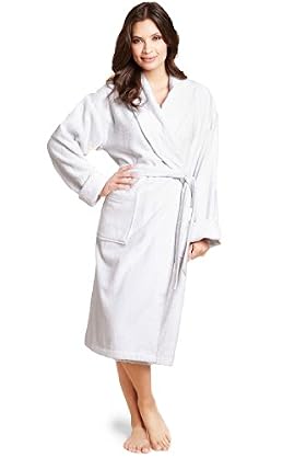 Pure Cotton Towelling Shawl Collar Dressing Gown
