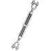 Crosby HG-228 Galvanized Steel Jaw and Jaw Turnbuckle, 1-1/2" Thread Diameter x 24" Take Up, 21400lbs Load Capacity