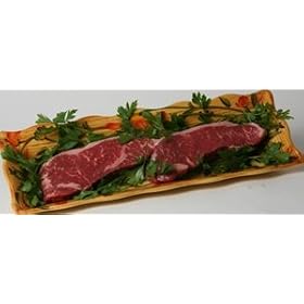 4pk USDA Choice Beef Loin NY Strip Steak Boneless lb Cut 1 inch thick 8 ounces each by Boneless Beef