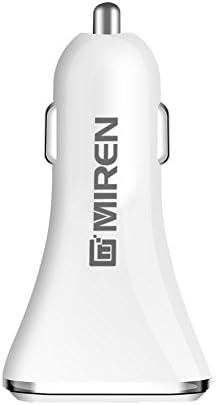 MIREN 4 Port USB Rapid Car Charger Portable Travel Charger 34W 6.8A Compatible to iPhone 6 Plus/6/5S/5/4,iPad,Ipod,Samsung Galaxy,Smart Phone,Tablets,White