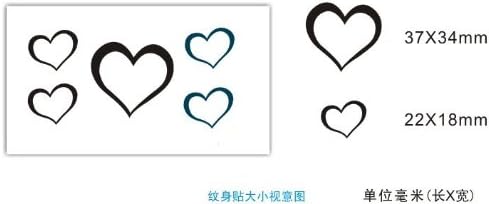 Heart Pattern Love Design Body Art Tattoo Temporary Stickers SZ-3