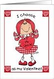 Red Haired Girl Valentine-uncle Card