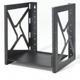 12U Wall Mount Rack - Black Powder Coated Finish