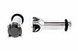 Stainless Steel Plugs with Black CZ 6g - Sold as Pair