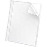 Oxford Premium Clear Front Report Covers, Letter Size, White, 25 per Pack (58804)