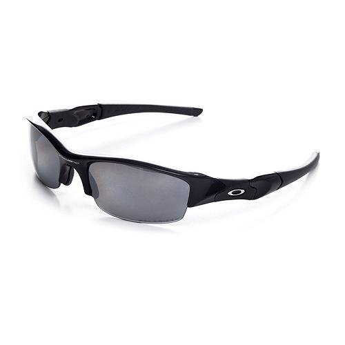 Flak Jacket - Polarized Jet Black/Black Ird Polarized 000 by Oakley On Sale
