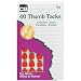 Charles Leonard Thumb Tacks - Red On Safety Cards - 40/Card, 83530