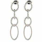 Vintage inspired Sterling Silver Four Circle Earrings