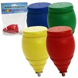 CLASSIC TROMPO WOODEN wood SPINNING TOP SIZE 3" - 1 unit per purchase color sent at random