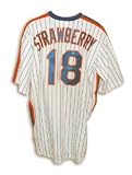 Darryl Strawberry Signed New York Mets White Pinstripe Majestic Jersey
