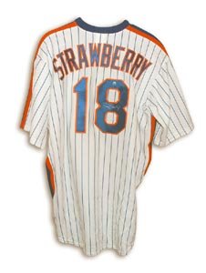 Darryl Strawberry Signed New York Mets White Pinstripe Majestic Jersey