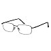 EyeBuyExpress Reading Glasses Classic Full Frame Feather Light Spring Hinge Gun Metal Grey Magnification Strength 0.5
