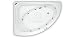 Kitchen & Housewares : Pegasus Compact Whirlpool Bath & Panel, 1500x1000, LH, 8 Chrome Jets