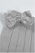 Bowtie and Cummerbund Set - Luxury Satin Platinum