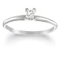 10k White Gold Princess-Cut Solitaire Diamond Engagement Ring (1/4 ct, J-K Color, I2-I3 Clarity), Size 6