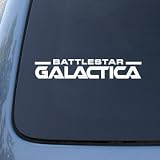 BATTLESTAR GALACTICA LOGO - Vinyl Decal Sticker #A1425 | Vinyl Color: White