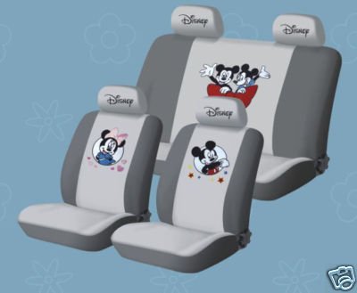 Holiday Season- free upgrade to "priority mail" New Mickey Mouse Universal Car Seat Cover - 10pcs Full Set... gary - With Free Gift of Non-slip Dash Grip Pad Mat