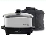 IMAGE OF Focus Electrics West Bend 5 Qt. Oblong Slow Cooker Comes W/a Carrying Tote & Plastic Travel Lid