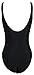 Zero City Women Monikini Swimsuit One Piece Cute Bathing Suits Lace-Up U Back, Black, XX-Large