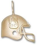 Stanford Cardinal Solid 10K Gold ''S'' Helmet Pendant