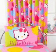 Hello Kitty 'Spot' Pair of Ready Made 72" Curtains