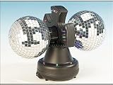 FARBWECHSEL 2 Zwillings DISCOKUGEL SPIEGELKUGEL 32 LED