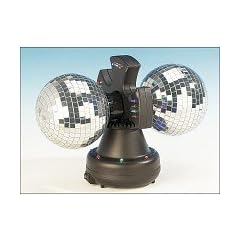 FARBWECHSEL 2 Zwillings DISCOKUGEL SPIEGELKUGEL 32 LED