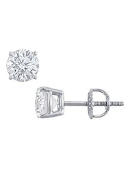 Platinum Round Diamond Stud Earrings 1.75 CT. TW.