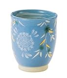 川島喜信 青釉三島湯呑（小） 【湯呑 清水焼】