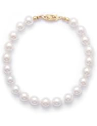 7" 6.5-7mm Grade AAA Cultured Akoya Pearl Bracelet