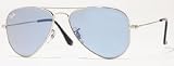 Ray Ban Sunglasses Aviator Small Metal RB3044 - Silver Blue W3177 (Size 52)