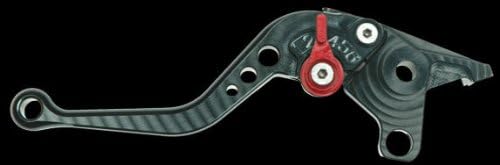 06-09 Yamaha FZ1 Pazzo Racing Levers Shorty Length, Black Levers / Red Adjusters