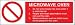 Food Hygiene Sign - Microwave Oven Safety Instructions (Self Adhesive Vinyl / 300x100mm)