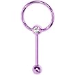 Purple Electro Titanium Door Knocker Barbell Tongue Ring