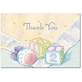Baby Blocks Baby Shower Thank You Cards and Envelopes - pack of 24