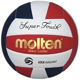 Molten Super Touch Red/White/Blue Leather Volleyball