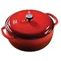 Lodge Color Enameled Cast-Iron 6-Quart Dutch Oven, Island Spice Red