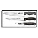 Victorinox Cutlery 3-Piece Chef's Set, Black Fibrox Handles