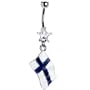 Finland Flag Dangle Belly Ring