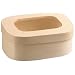 Packnwood "Saga" Wooden Box With Window Lid, 4.3" Length x 3.1" Width x 1.9" Height (Case of 100)