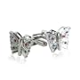 Women's Multi-colored Crystal Butterfly Cufflinks