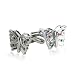 Women's Multi-colored Crystal Butterfly Cufflinks by Cuff-Daddy
